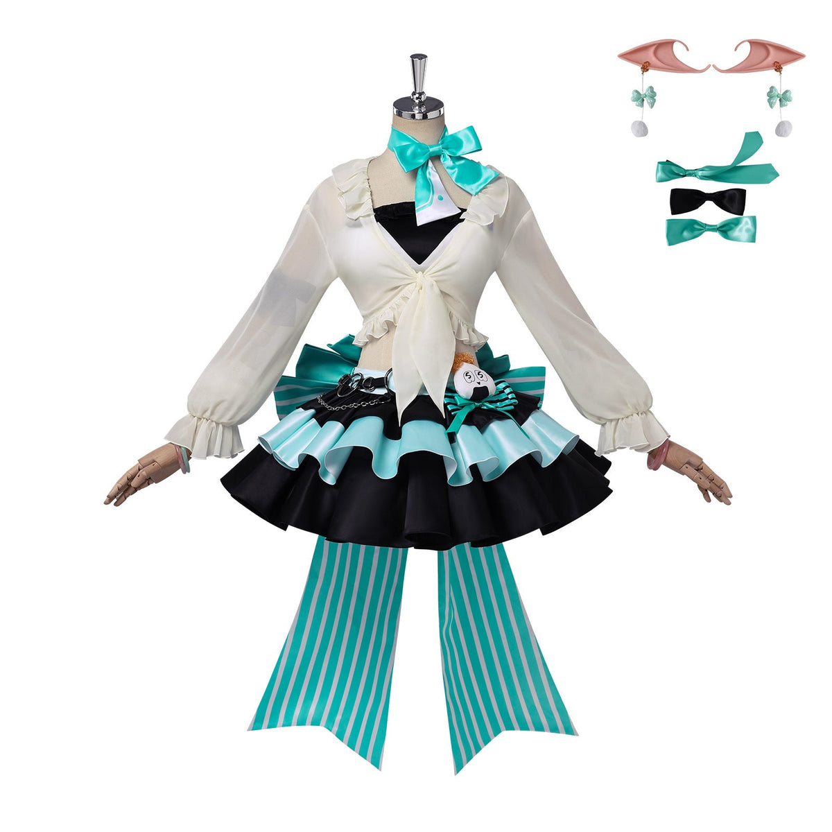Game Arknights Haruka Mint Chocolate Skin Cosplay Costumes Streamer Show Themed Carnival Outfit