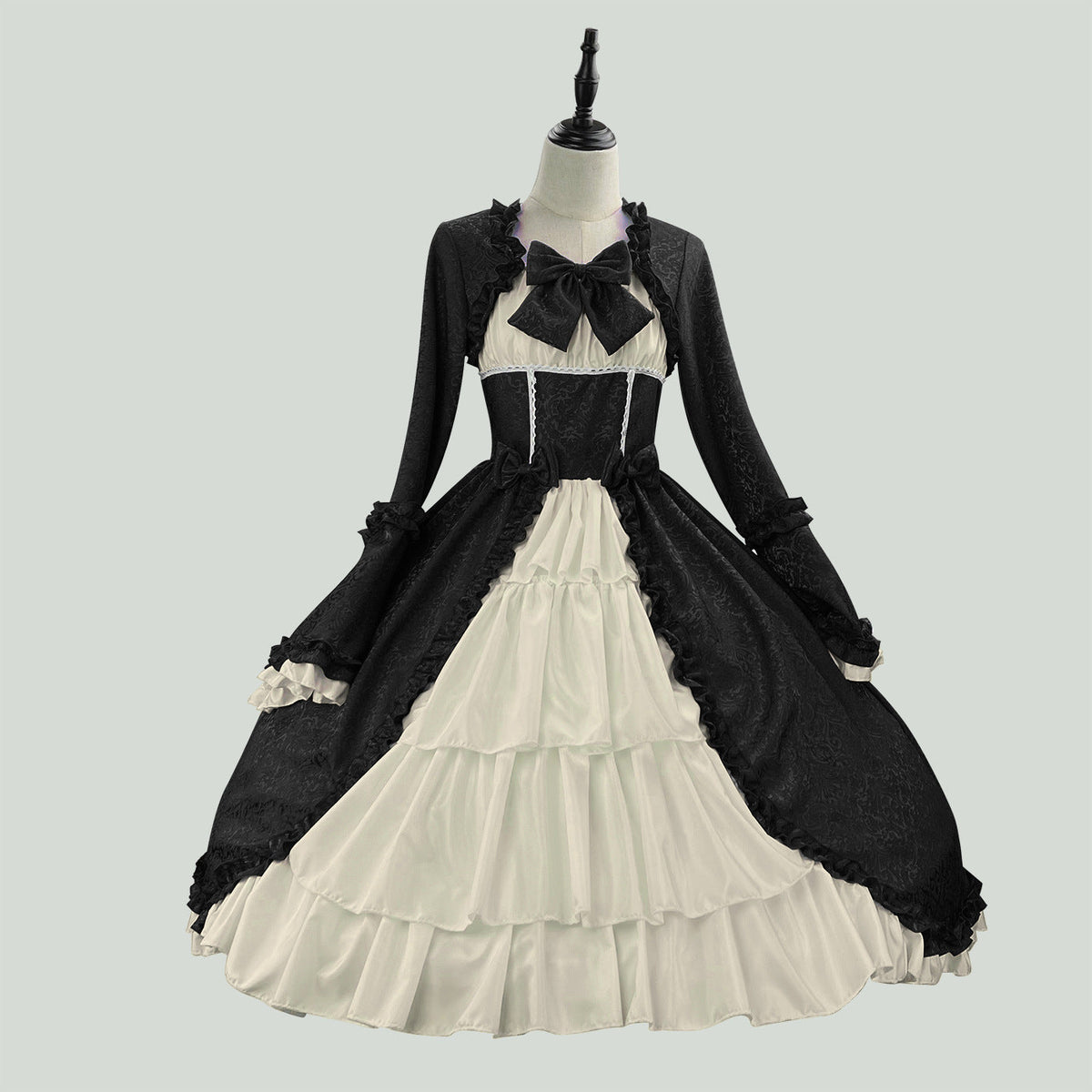Vintage Victorian Corset-Style Ball Gown - Renaissance Patchwork Cosplay Dress