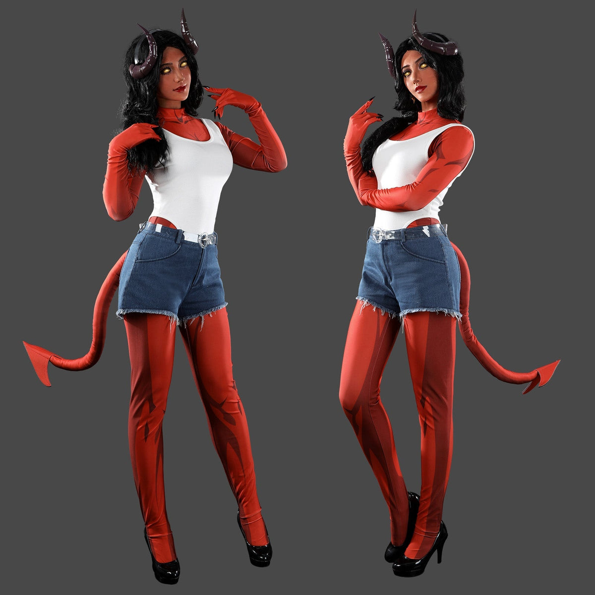 Dispatch Malevola Jumpsuit and Jeans Outfit Cosplay Costumes