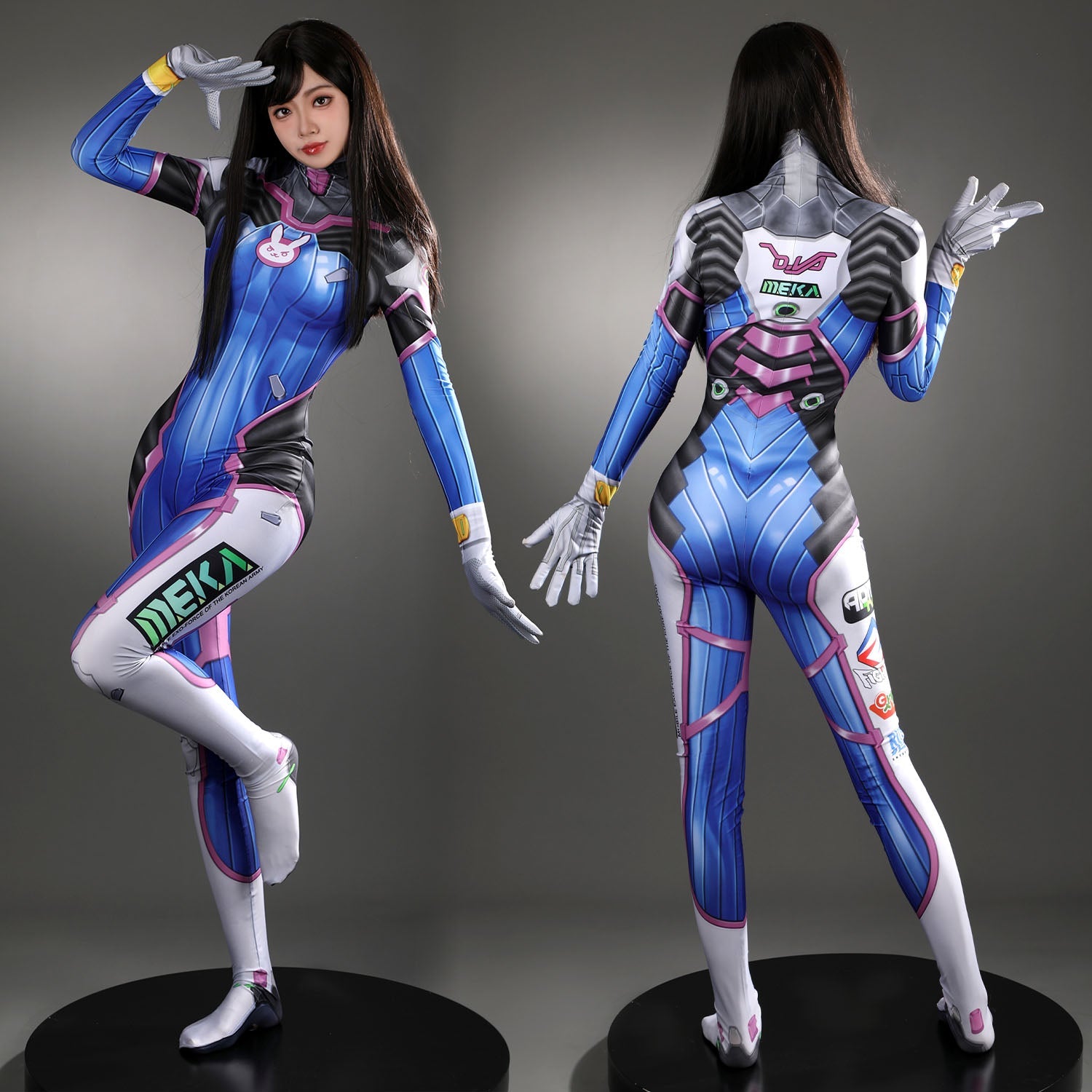 OW Overwatch D.Va Hana Song Female Jumpsuit Cosplay CostumesThemed Carnival Party Outfit