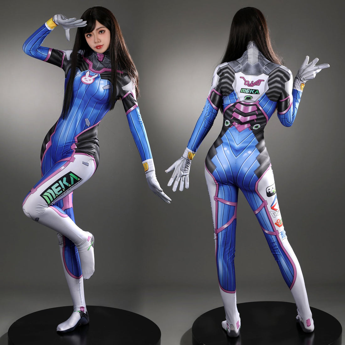 OW Overwatch D.Va Hana Song Female Jumpsuit Cosplay CostumesThemed Carnival Party Outfit
