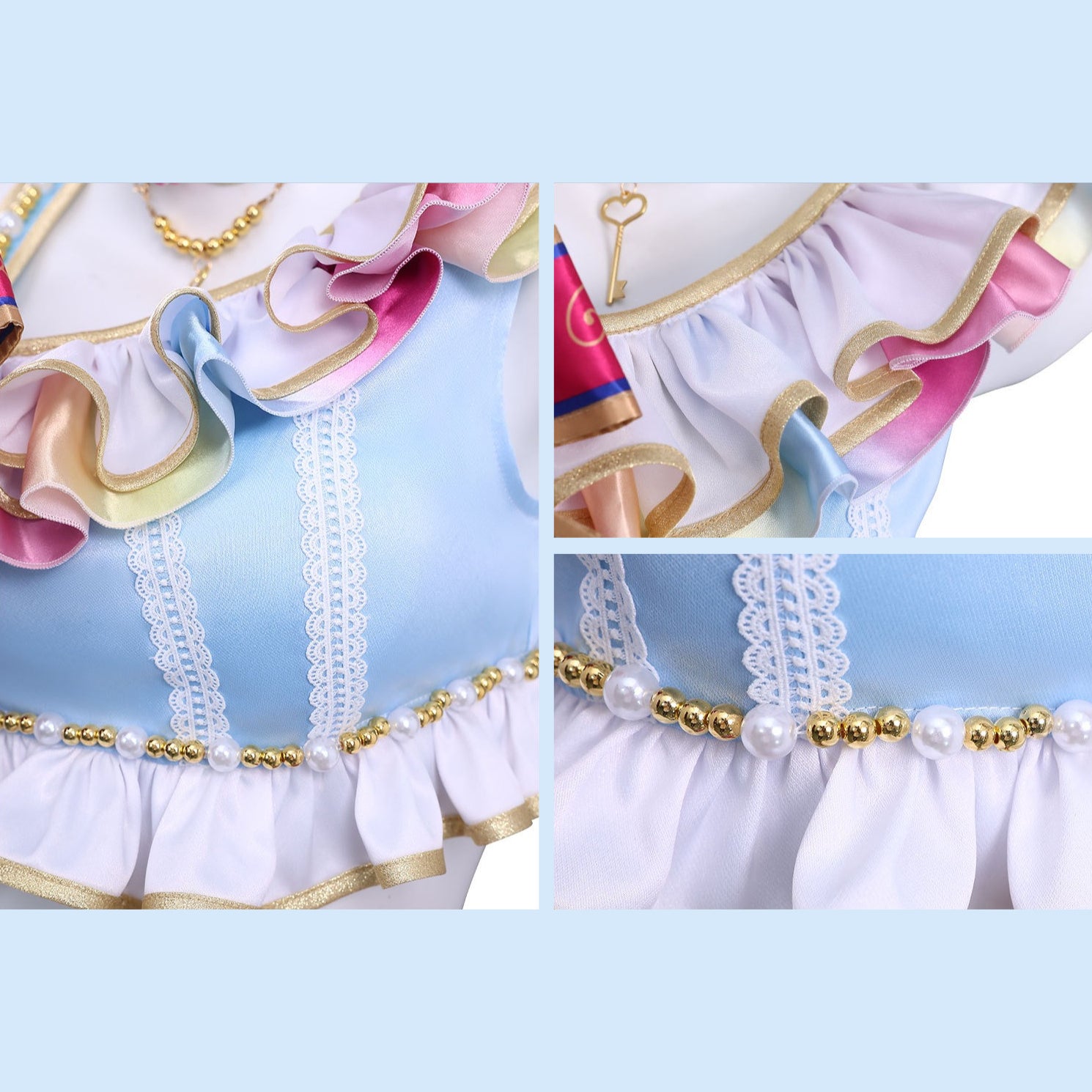 Star Activity Hoshimiya Ichigo Kiriya Aoi Cosplay Costume Cheerleading Team Lolita Dress