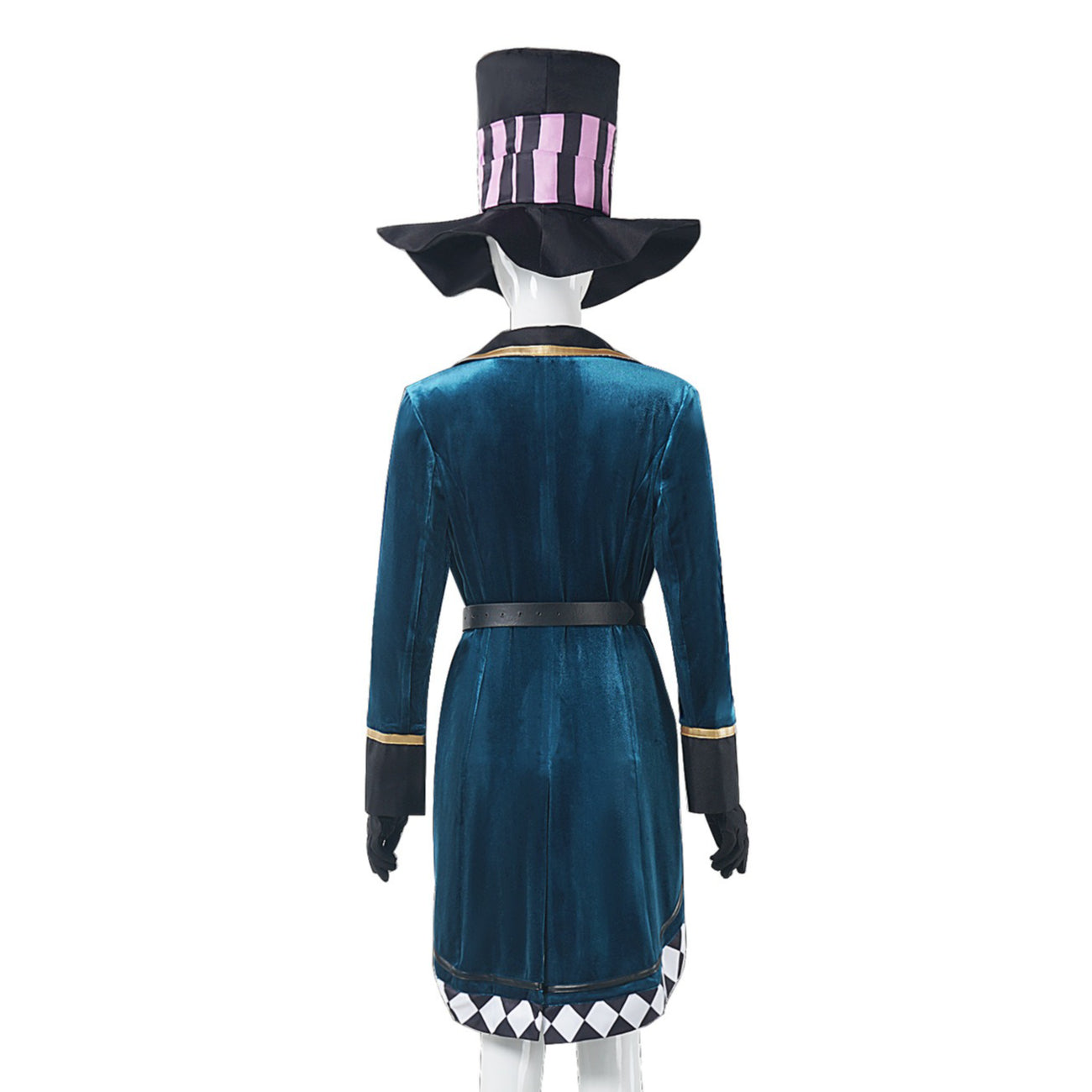 Women's Mad Hatter Costume - Alice Style Deluxe Magician Cosplay Outfit with Top Hat