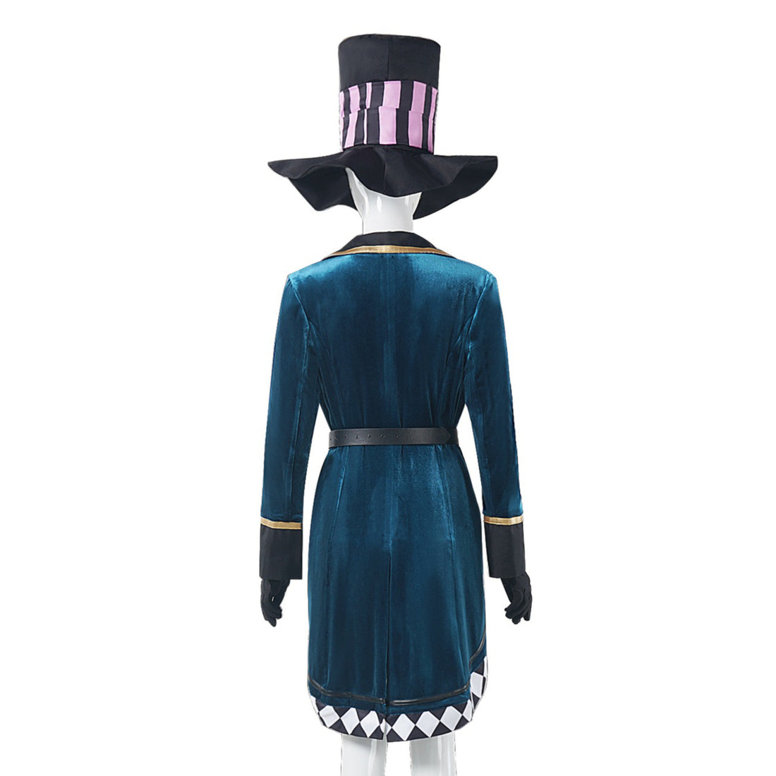 Women's Mad Hatter Costume - Alice Style Deluxe Magician Cosplay Outfit with Top Hat