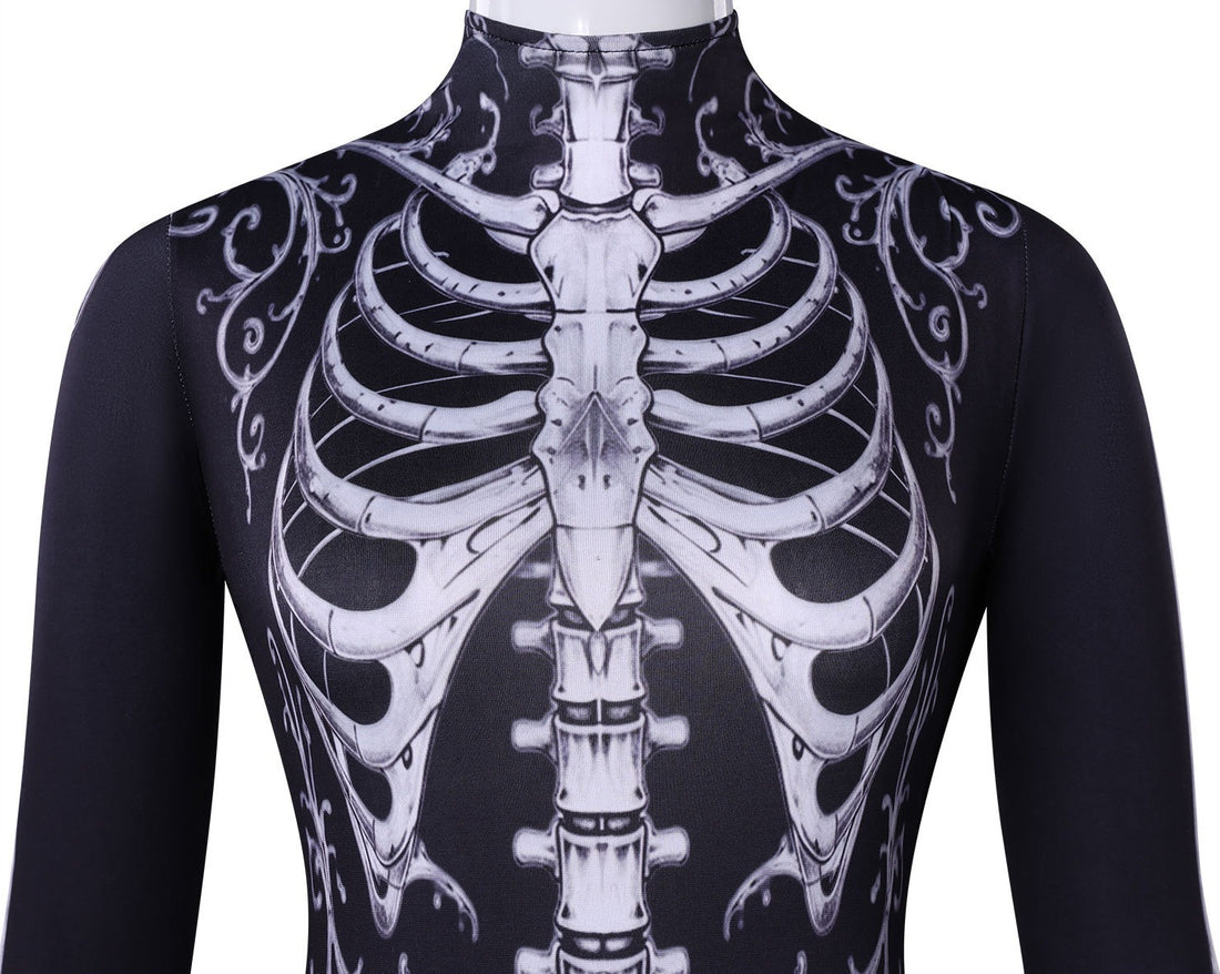 Halloween Skeleton Bodysuit Cosplay Costumes Women's Jumpsuit Themed Party Outfit