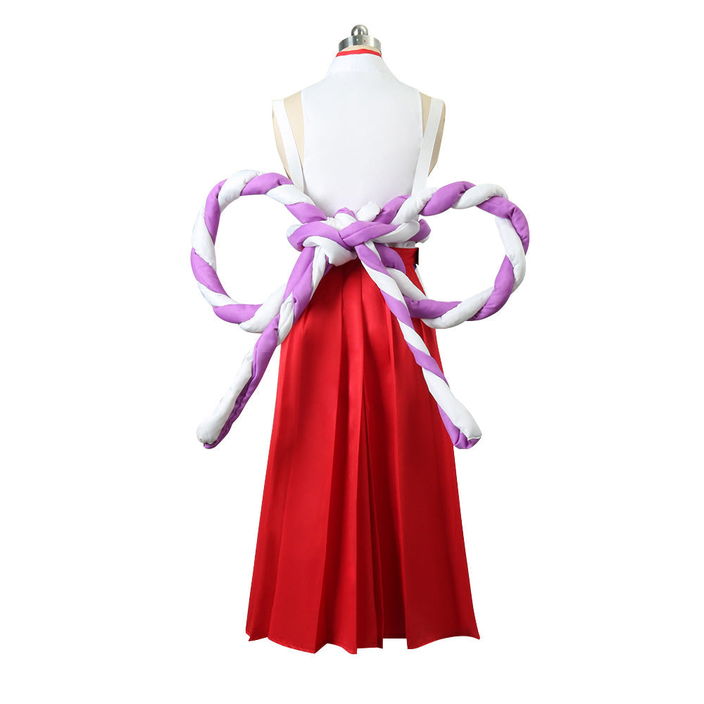 Anime Navigation Yamato Red White Kimono Fullset One Piece Cosplay Costumes