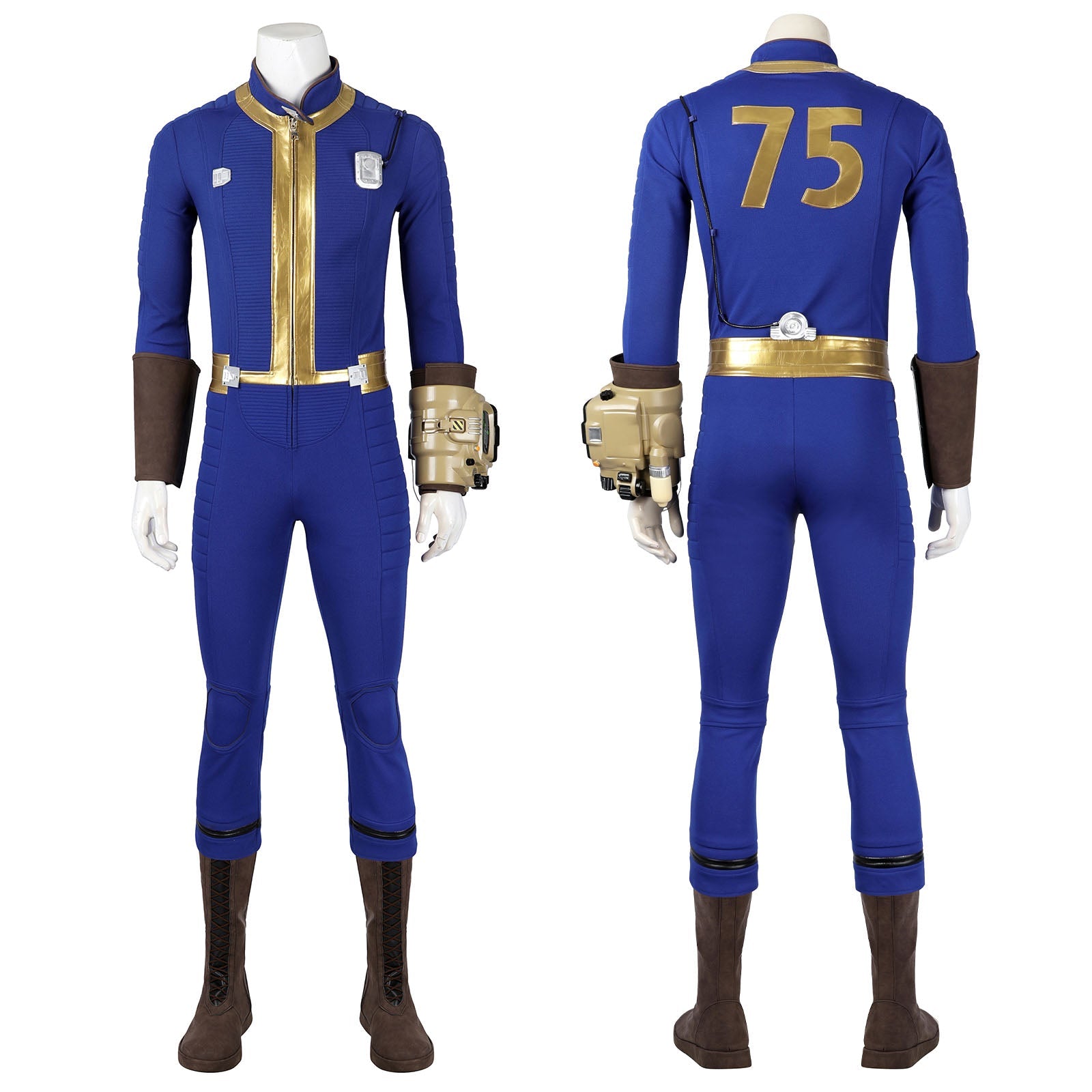Game Fallout 4 Vault No. 75 Sheltersuit Male Full Set Cosplay Costumes