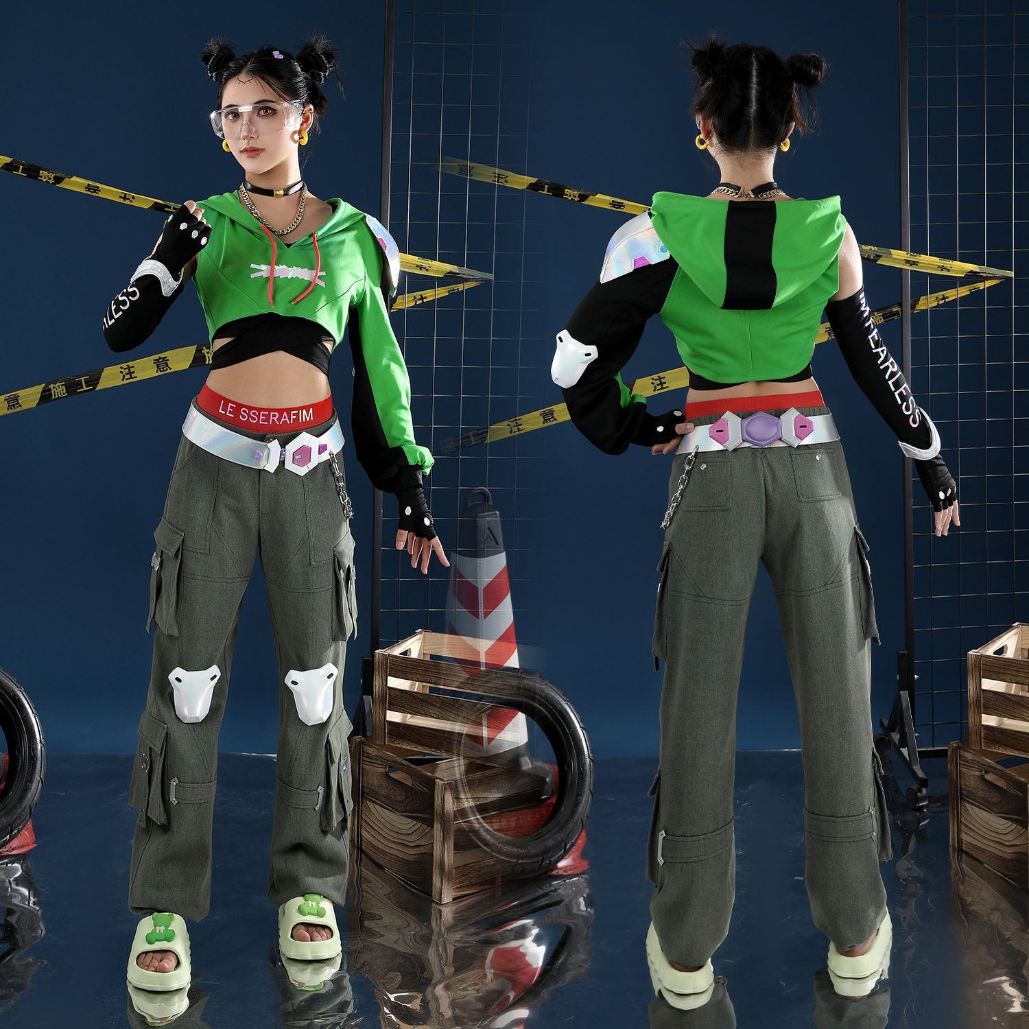 Overwatch 2 X LE SSERAFIM FEARLESS Illari Cosplay CostumesThemed Carnival Party Outfit
