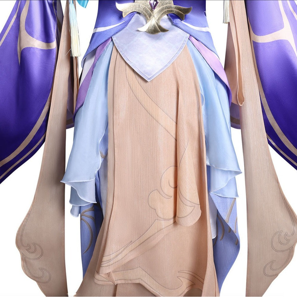Honor of Kings Xi Shi Wandering Dragon Violet Flower Full Set Cosplay Costume