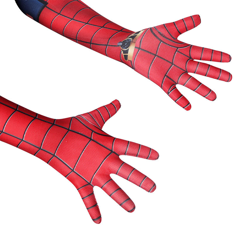Spider-Man PS5 Classic Suit Damaged Children Jumpsuit Cosplay Costumes