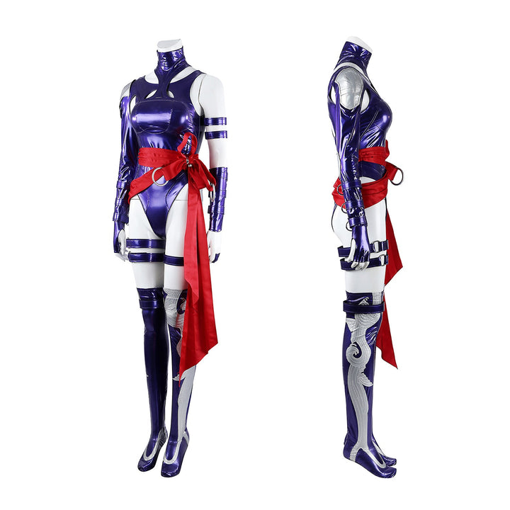 Marvel Rivals Luna Snow Psylocke Bodysuit Full Set Cosplay CostumesThemed Carnival Party Outfit