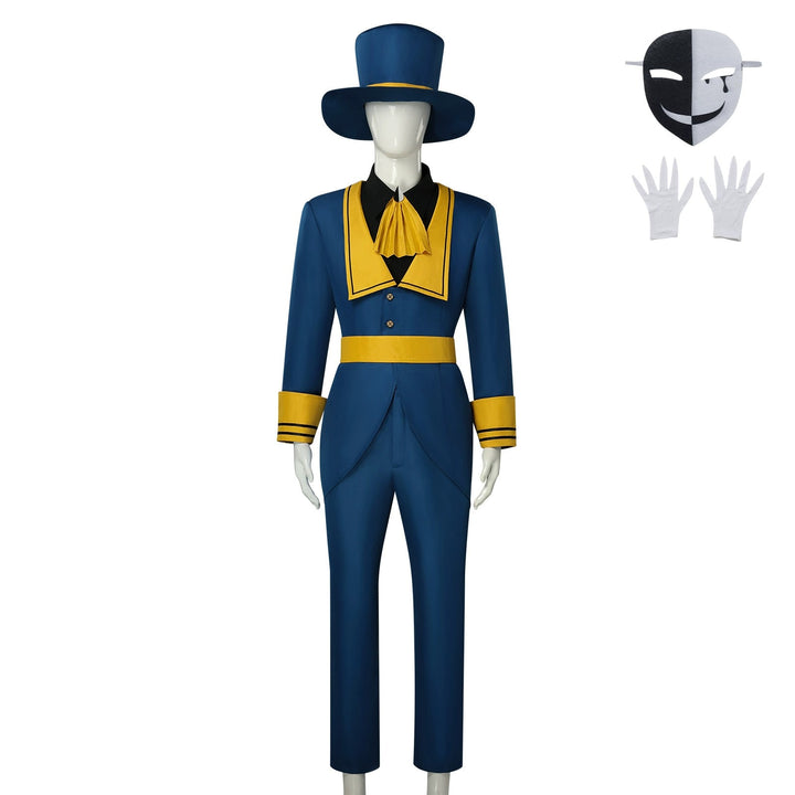 The Freak Circus Ticket Taker Joker Cosplay Costumes Halloween Clown Carnival Party Outfit