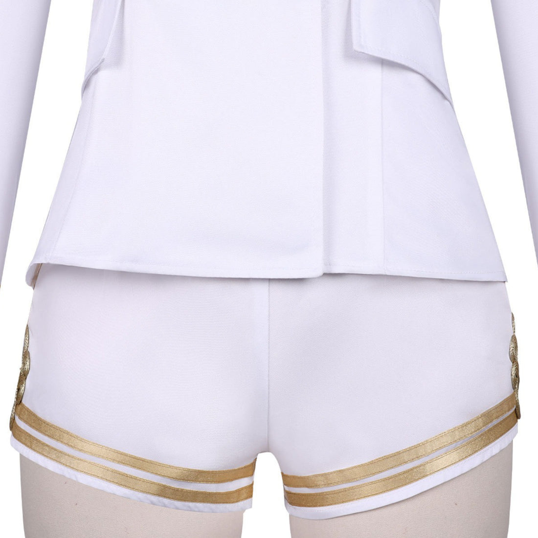 K-Pop Girl IVE Jang Won Young Same Style White Sailor Navy Uniform Stage Outfit