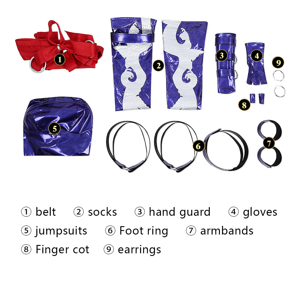 Marvel Rivals Luna Snow Psylocke Bodysuit Full Set Cosplay CostumesThemed Carnival Party Outfit