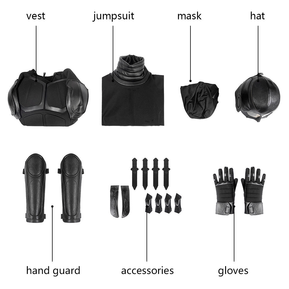 The Boys Season 2 Black Noir Male Cosplay CostumesThemed Carnival Party Outfit