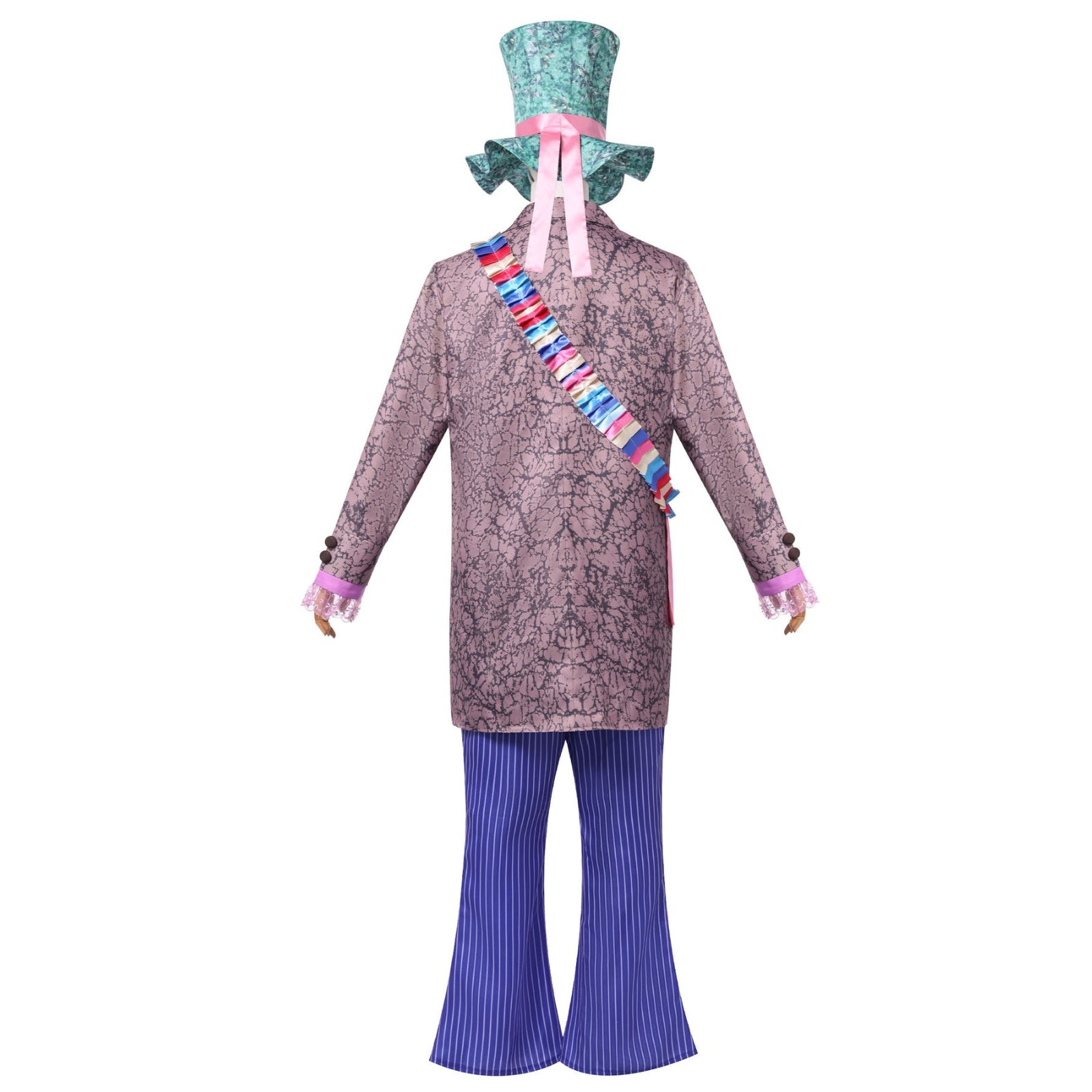 Men's Alice Style Mad Hatter Fancy Suit Cosplay Costume for Halloween Parties