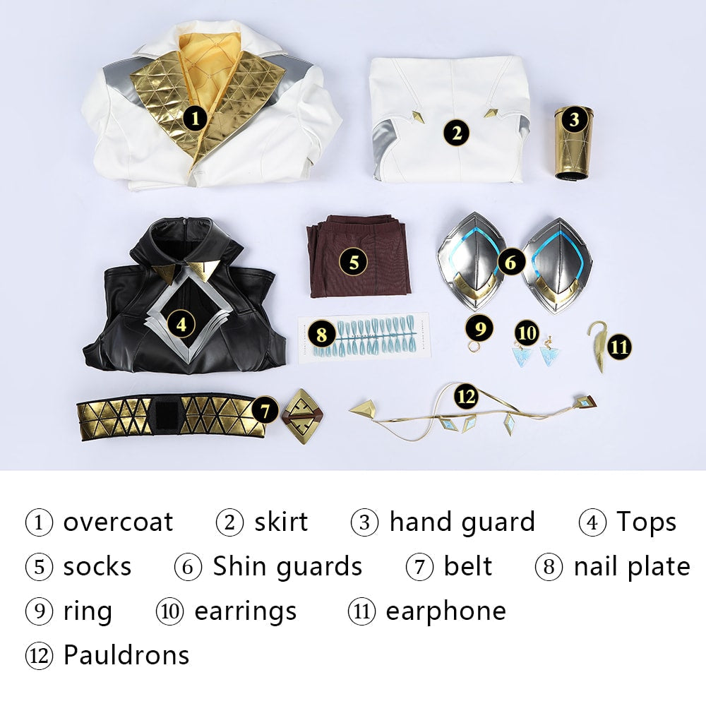 Overwatch Domina Golden Outfit Top Level Fullset Cosplay CostumesThemed Carnival Party Outfit