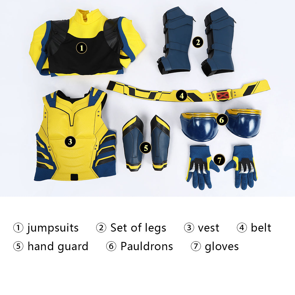 Deadpool 3 Deadpool & Friend Wolverine KID Full Set Cosplay CostumesThemed Carnival Party Outfit