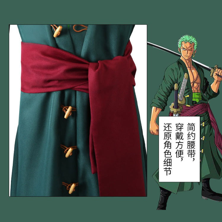 Anime Navigation Wano Country Roronoa Zoro Kimono One Piece Cosplay Costumes