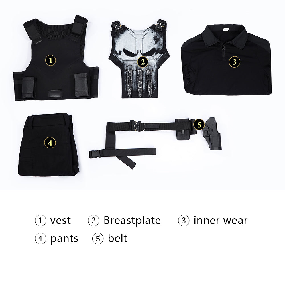 Spider-Man 4 Punisher Cosplay Costumes Brand New Day Halloween Theme Party OutfitsThemed Carnival Party Outfit