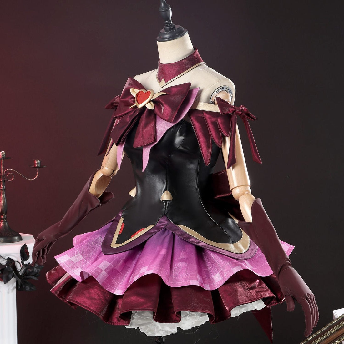 Overwatch 2 Magical Girl Juno Red Black Full Set Cosplay CostumesThemed Carnival Party Outfit