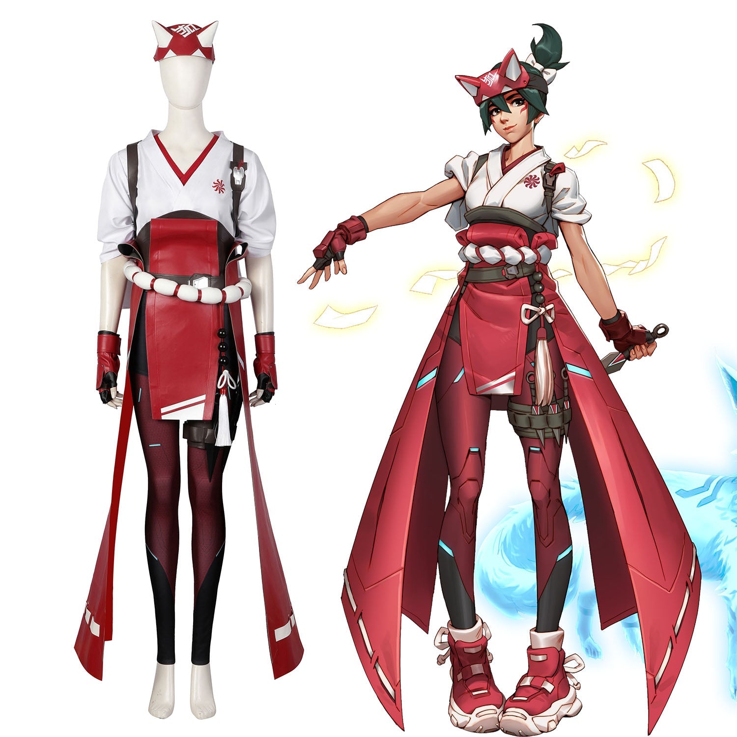 Overwatch 2 OW Kiriko Kamori Kimono Female Cosplay CostumesThemed Carnival Party Outfit