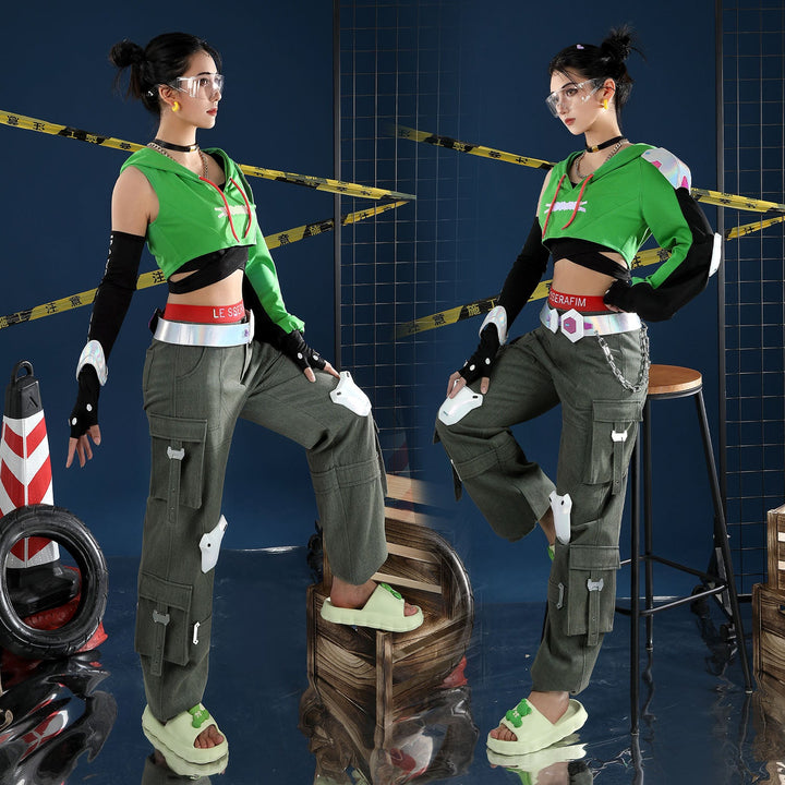 Overwatch 2 X LE SSERAFIM FEARLESS Illari Cosplay CostumesThemed Carnival Party Outfit
