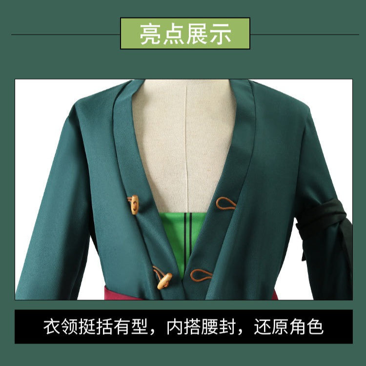 Anime Navigation Wano Country Roronoa Zoro Kimono One Piece Cosplay Costumes