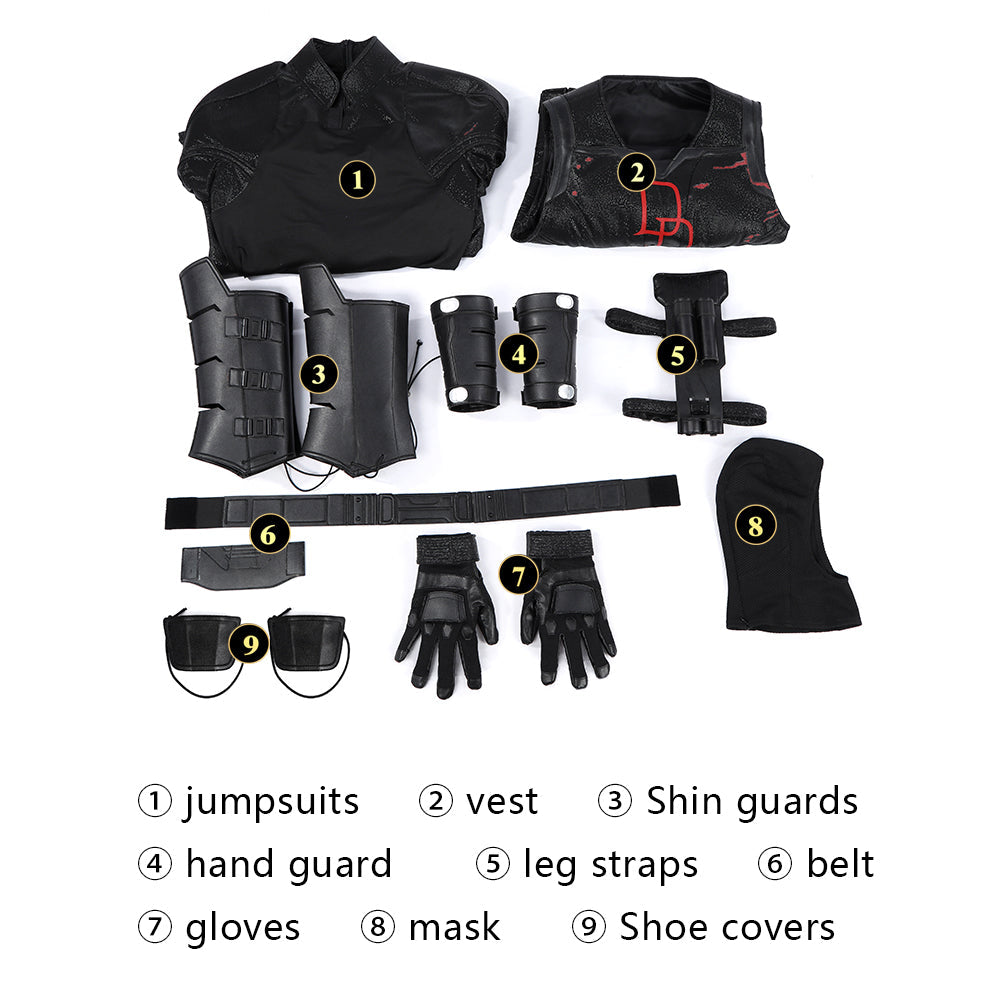 Daredevil Born Again Season 2 Daredevil Matt Murdock Full Set Cosplay CostumesThemed Carnival Party Outfit
