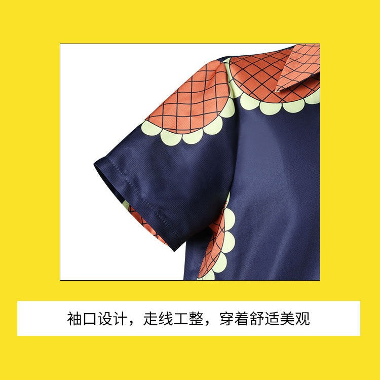 Anime Navigation Monkey D. Luffy Sunflower T-shirt One Piece Cosplay Costumes