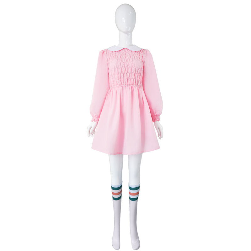 Stranger Things Season Eleven 11 Dress Cosplay Costumes