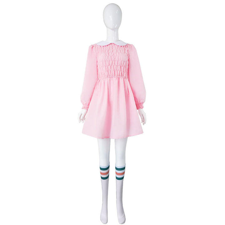 Stranger Things Season Eleven 11 Dress Cosplay Costumes