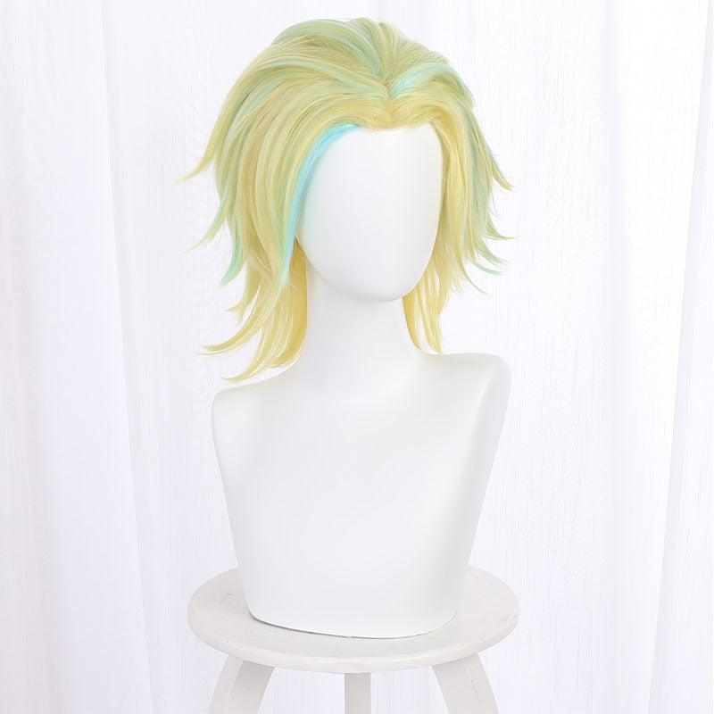 Anime Tokyo Revengers Rindo Haitani Yellow Blue Cosplay Wigs