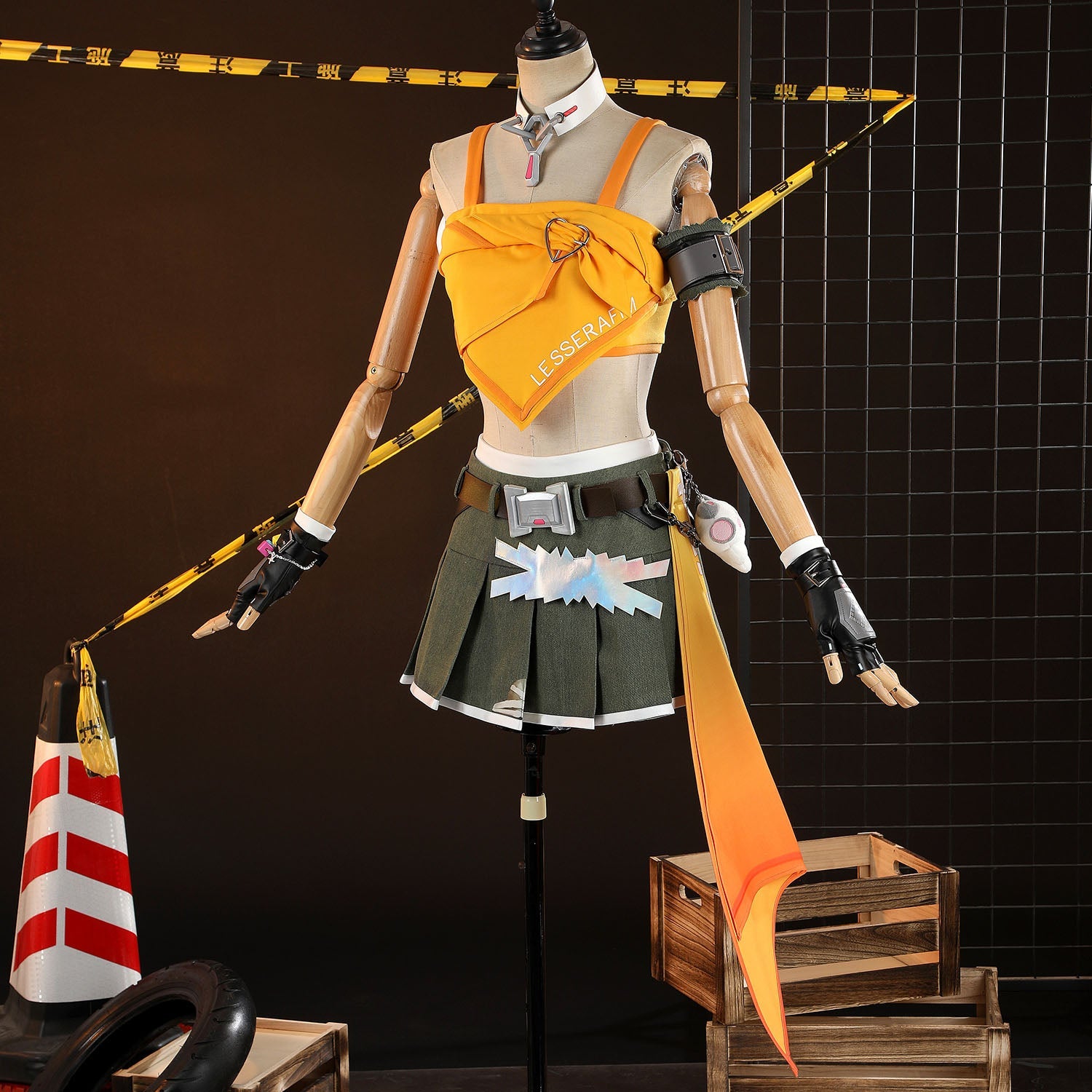 Overwatch 2 X LE SSERAFIM FEARLESS Mercy Cosplay CostumesThemed Carnival Party Outfit