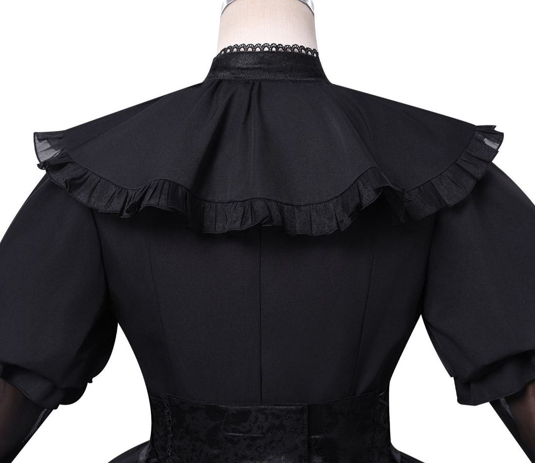 Identity V Gardener Emma Woods Black White Waltz Cosplay Costumes Lolita Dress Halloween Party Outfit