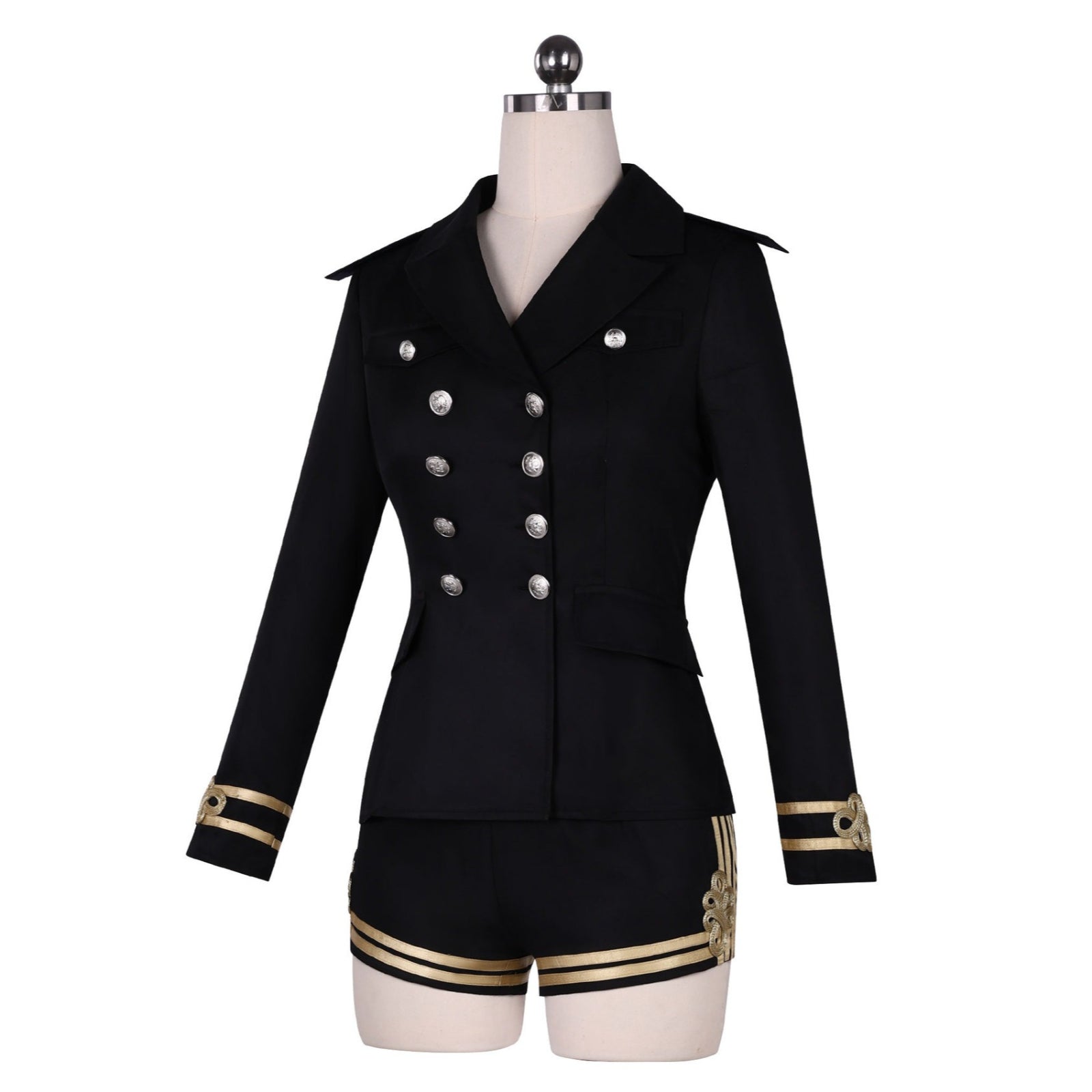 K-Pop Girl IVE Jang Won Young Same Style White Sailor Navy Uniform Stage Outfit