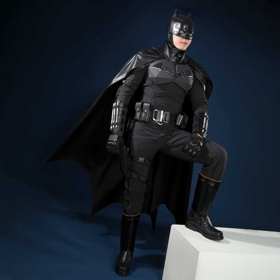 The Batman 2022 Bruce Wayne Cosplay Costumes Robert Pattinson Halloween Themed Party OutfitsThemed Carnival Party Outfit