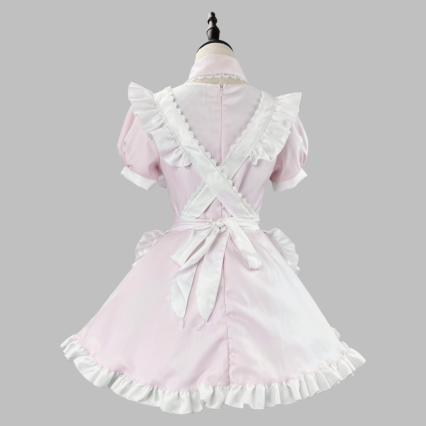 Light Color Angel Maid Outfit Cosplay Streamer Dress Costume