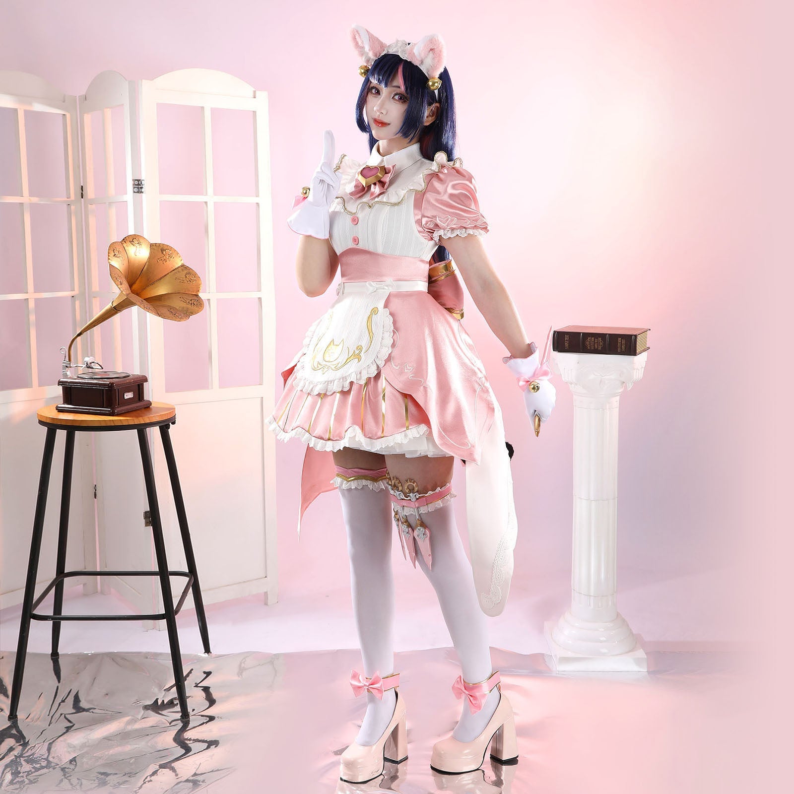Overwatch Kiriko Kamori Cat Maid Cosplay Costumes Women's Lolita Dress Themed Carnival OutfitsThemed Carnival Party Outfit