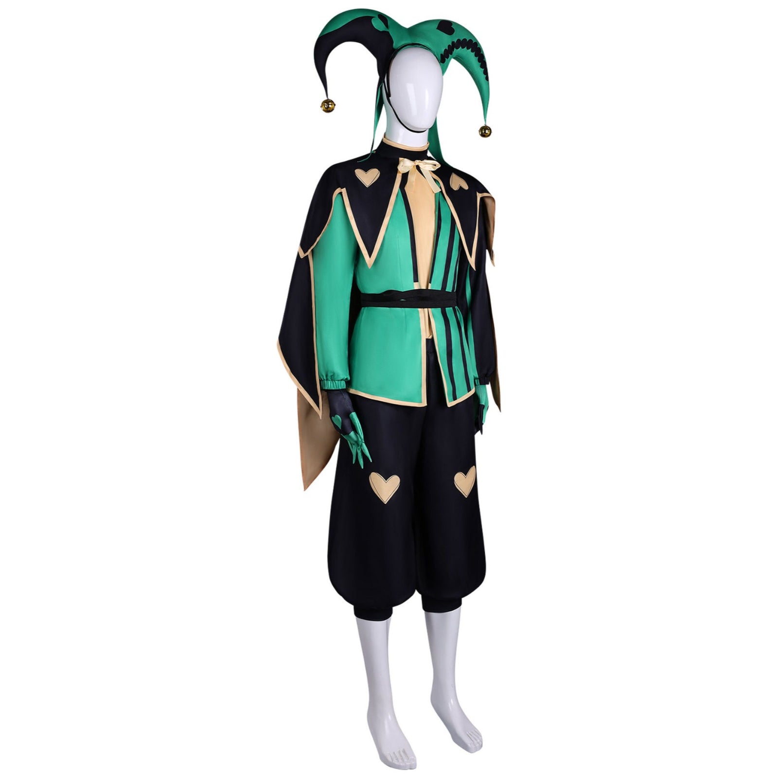 The Freak Circus Pierrot Harlequin Jester Cosplay Costumes Halloween Clown Carnival Party Outfit
