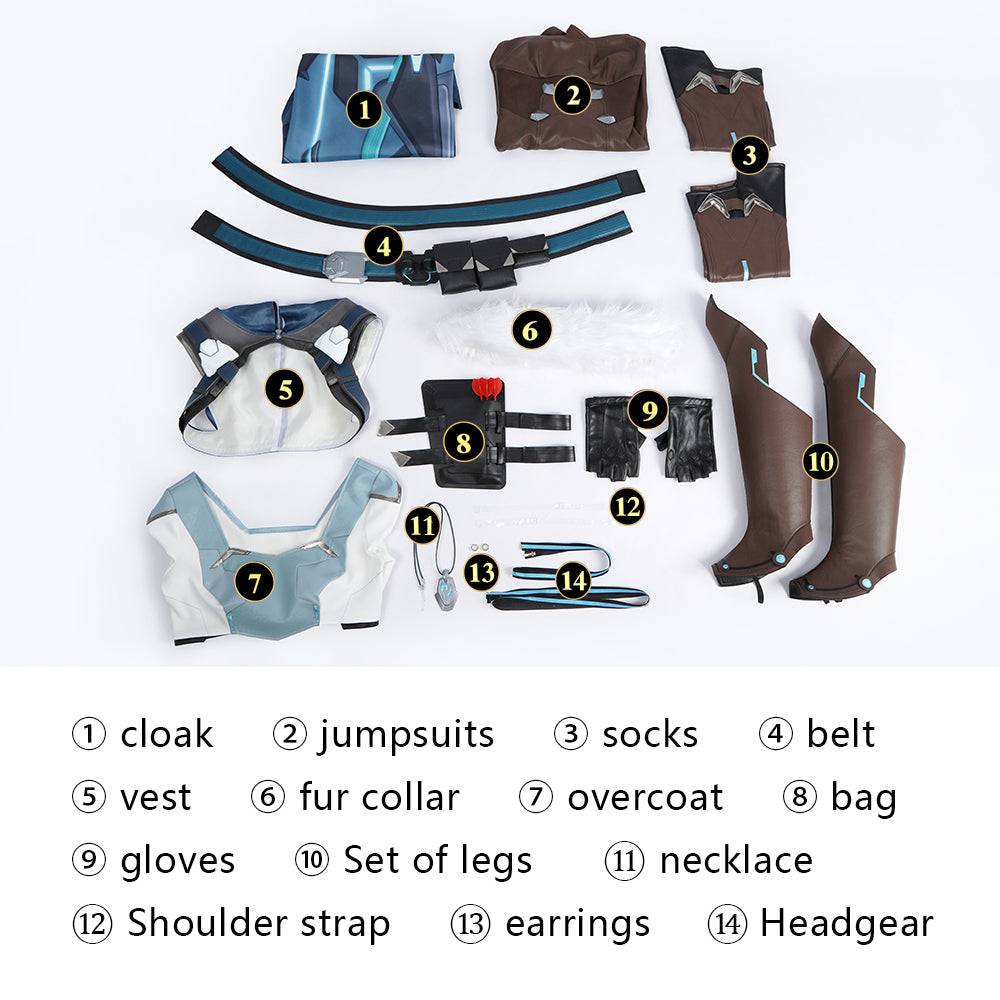 Overwatch 2 OW Freja Trial Halloween Suit Female Cosplay CostumesThemed Carnival Party Outfit