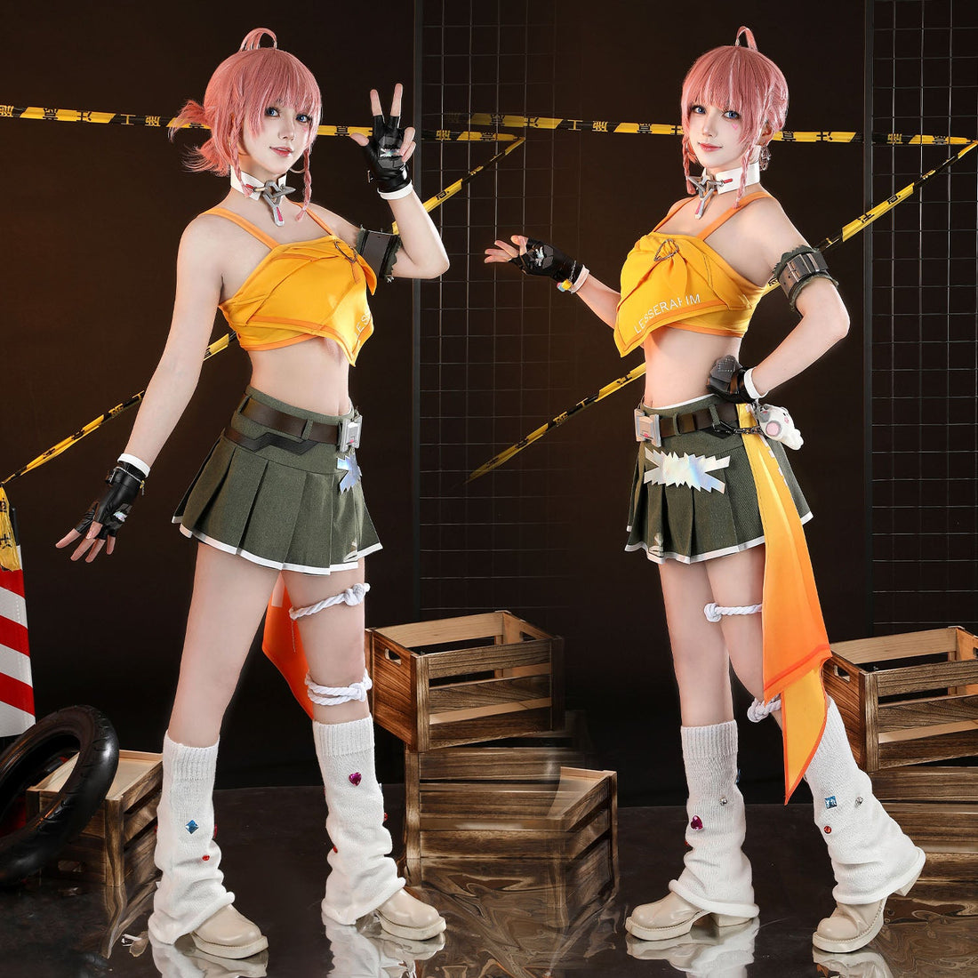 Overwatch 2 X LE SSERAFIM FEARLESS Mercy Cosplay CostumesThemed Carnival Party Outfit