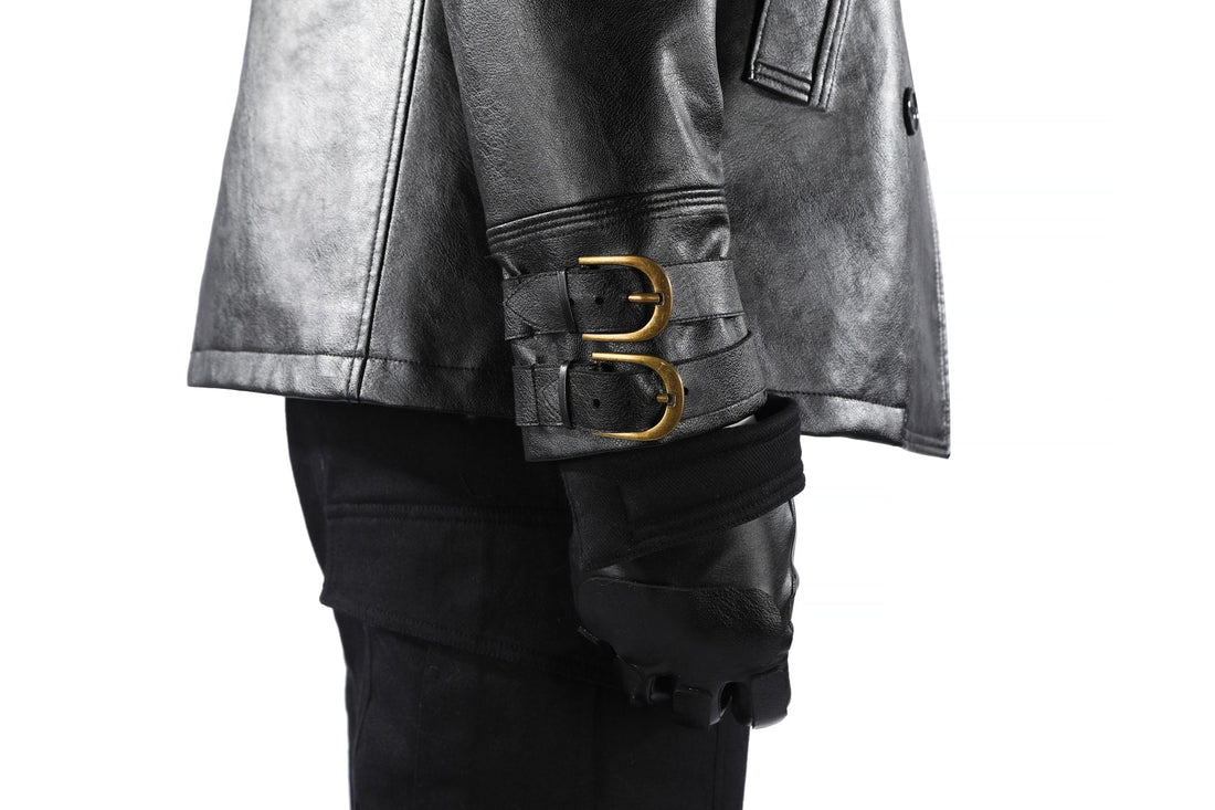 Resident Evil 9 Requiem Leon Leather Jacket Fullset Cosplay CostumesThemed Carnival Party Outfit