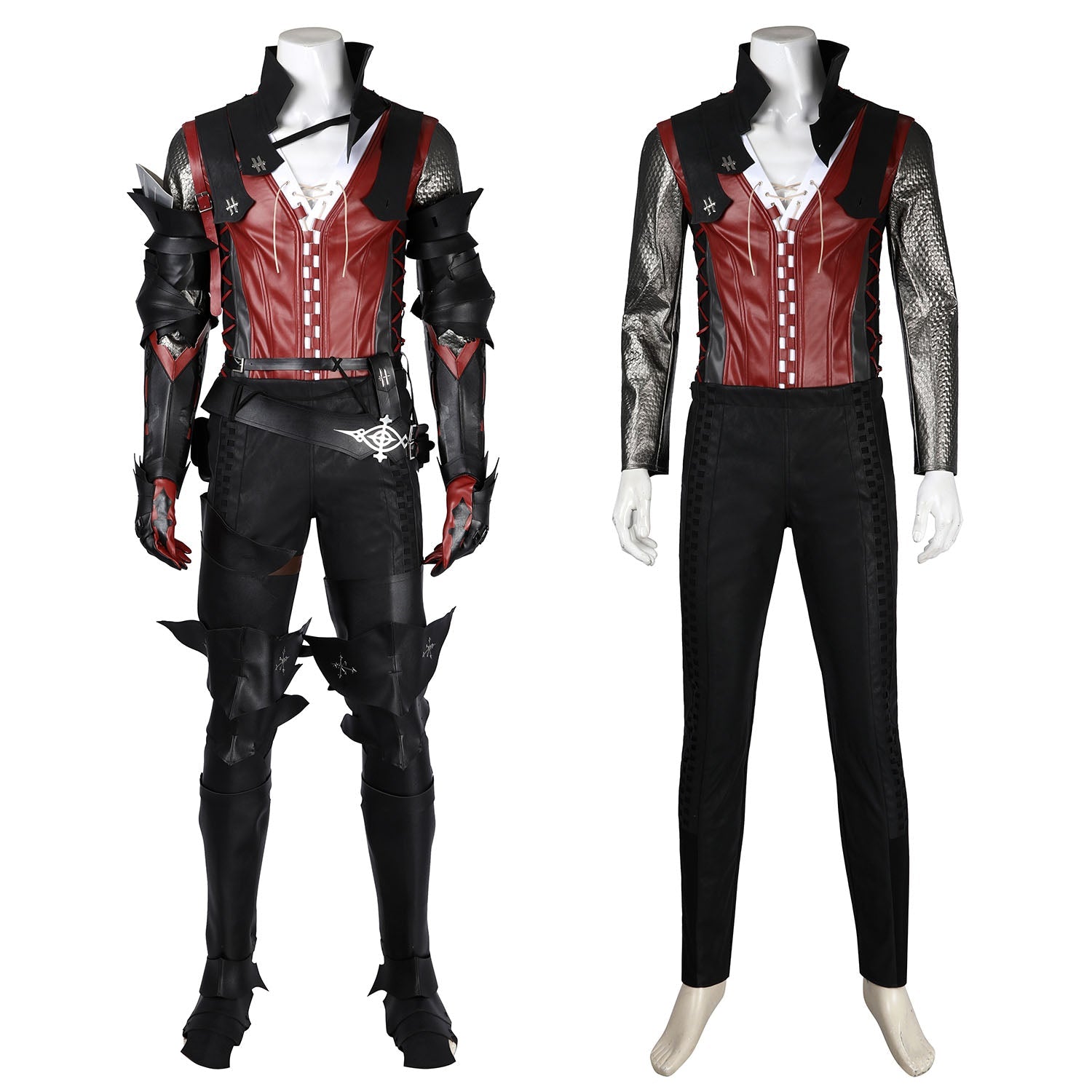 FF16 Final Fantasy XVI Clive Rosfield Male Leather Cosplay CostumesThemed Carnival Party Outfit