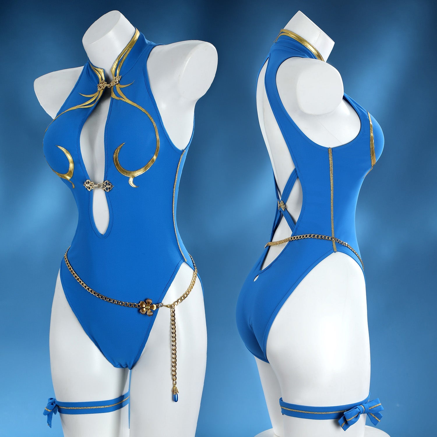 Game Street Fighter 6 Chun Li Woman Swimsuit Cosplay CostumesThemed Carnival Party Outfit
