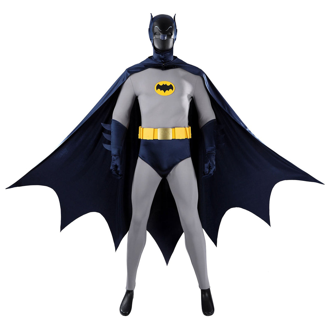 Retro Batman 1966 Adam West Top Level Movie Cosplay CostumesThemed Carnival Party Outfit