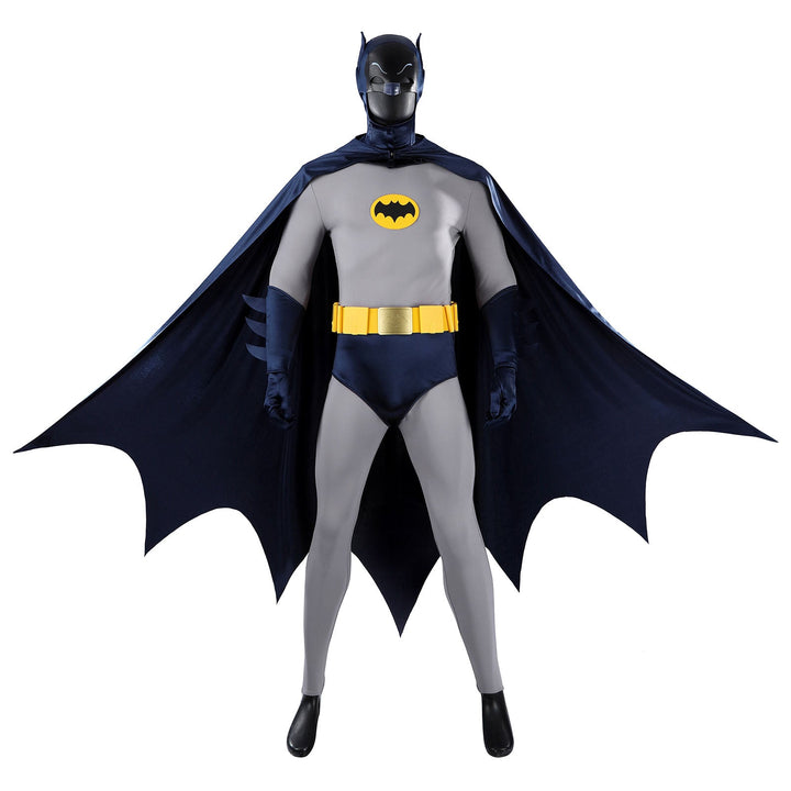 Retro Batman 1966 Adam West Top Level Movie Cosplay CostumesThemed Carnival Party Outfit