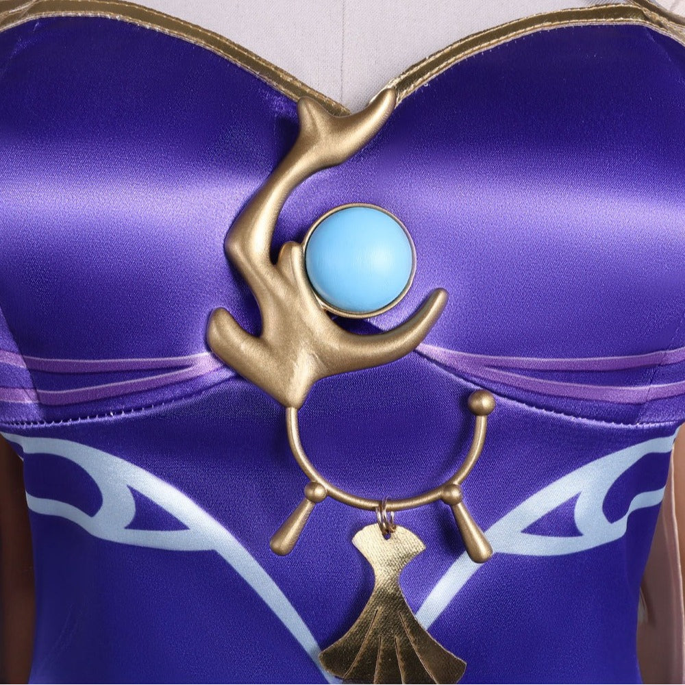 Honor of Kings Xi Shi Wandering Dragon Violet Flower Full Set Cosplay Costume