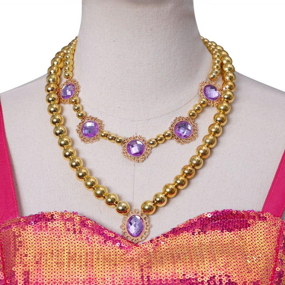 Dream House Cosplay Costume - Pink Sequin Party Dress for Women Girls Halloween Carnival