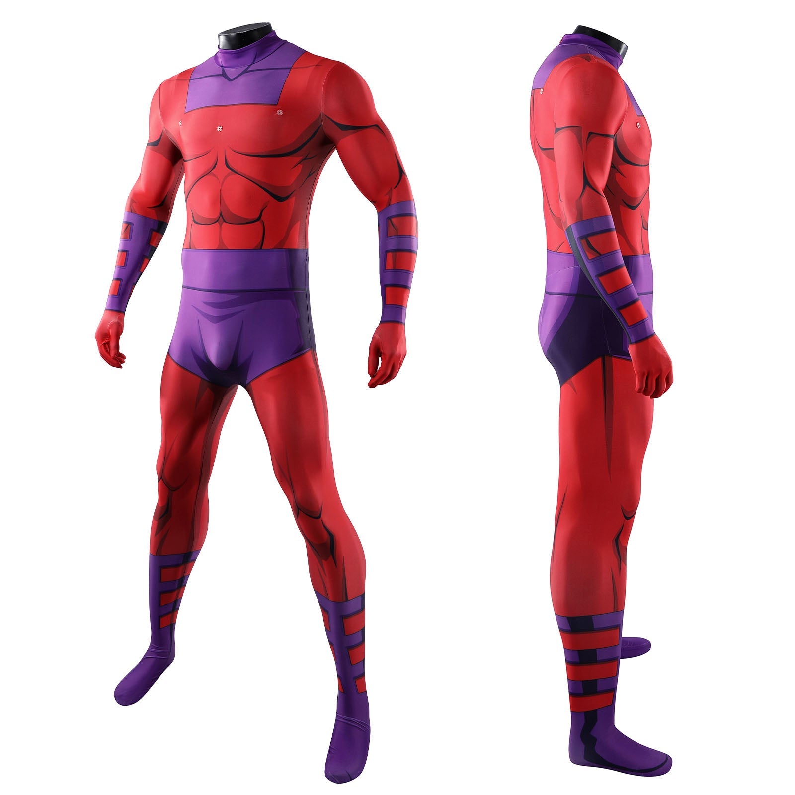 X-Men '97 Magneto Jumpsuit with Cloak Helmet Cosplay CostumesThemed Carnival Party Outfit